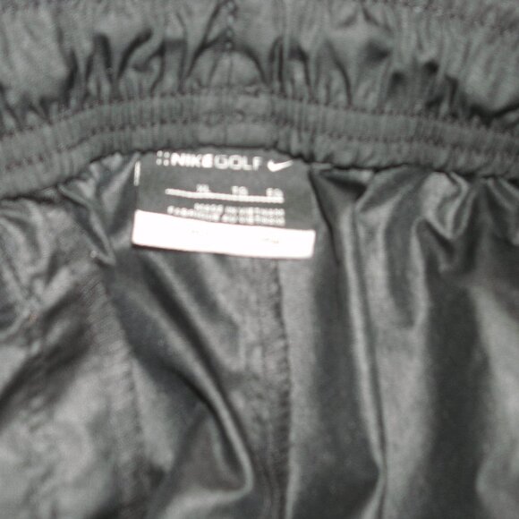 Nike Golf Fit Storm Wind Black Drawstring Pants Snaps at Bottom Polyester ~ XL - Picture 4 of 4